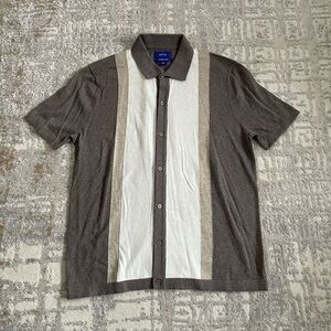 Apt 9 Retro Seriously Soft Sweater Polo Shirt LARGE Mens button front shirt NWOT